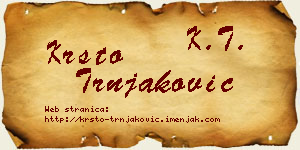 Krsto Trnjaković vizit kartica